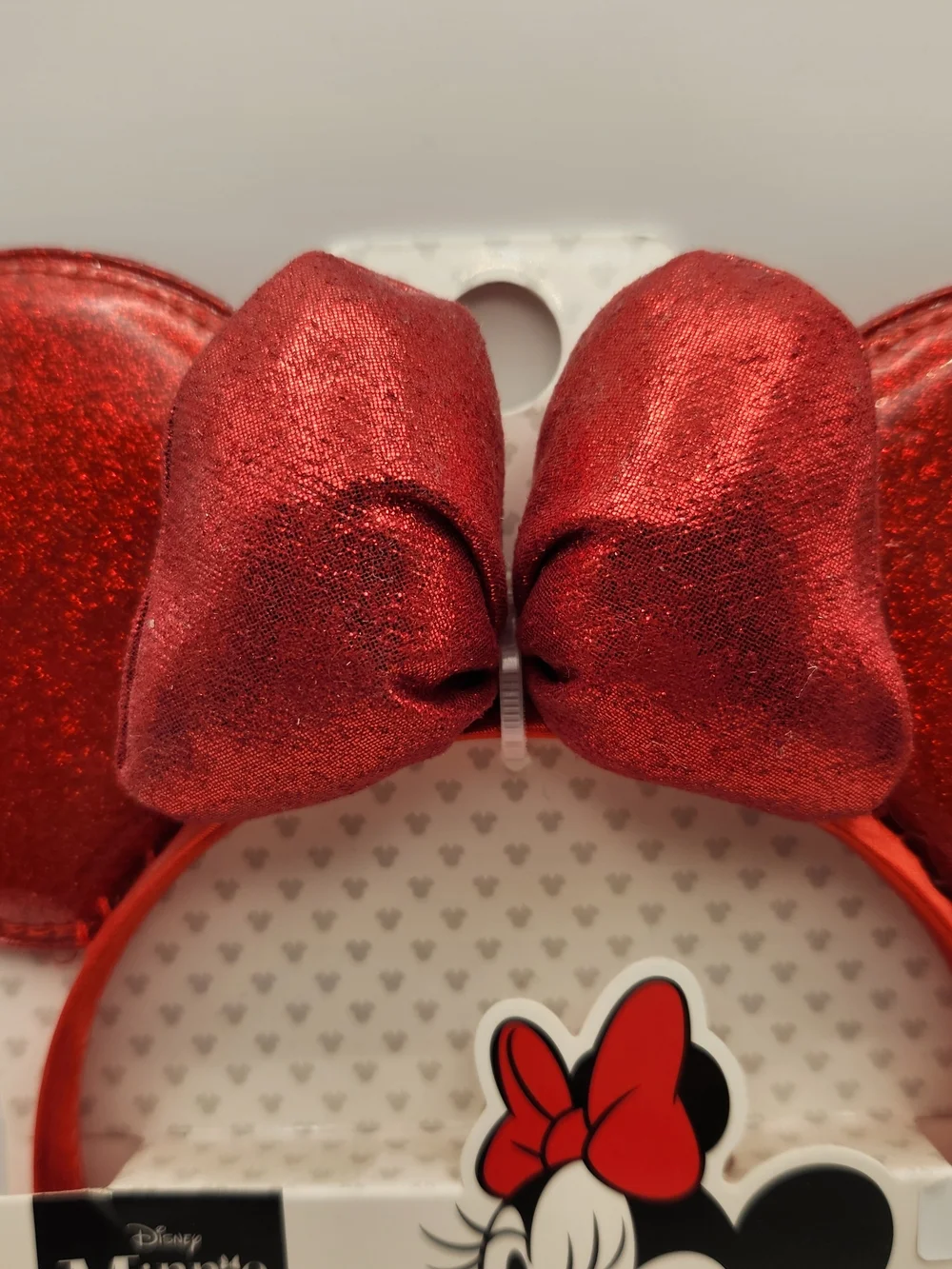 Disney Minnie Mouse Red Glitter Ears Headband